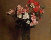 Geraniums - 亨利·方丹·拉图尔